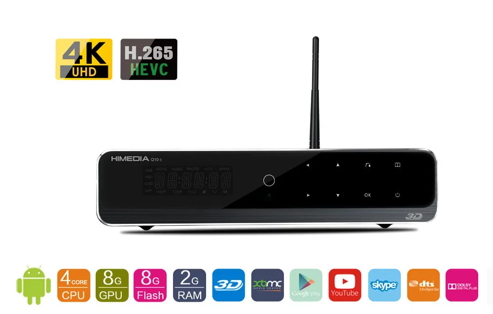 HIMEDIA Q10 IV + 2TB HDD Android TV Box 4 nucleuses chip/quad-core chips including SATA3 3.5'' 7200 64MB | Электроника