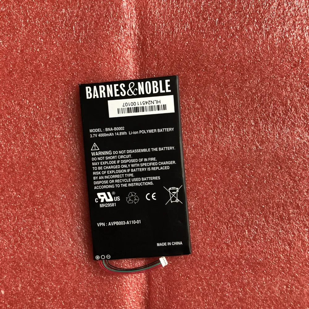 4000 мАч BNA B0002 Аккумулятор для BARNES NOBLE NOOK электронная книга BNRV400 BNTV400 HD 7 планшетных