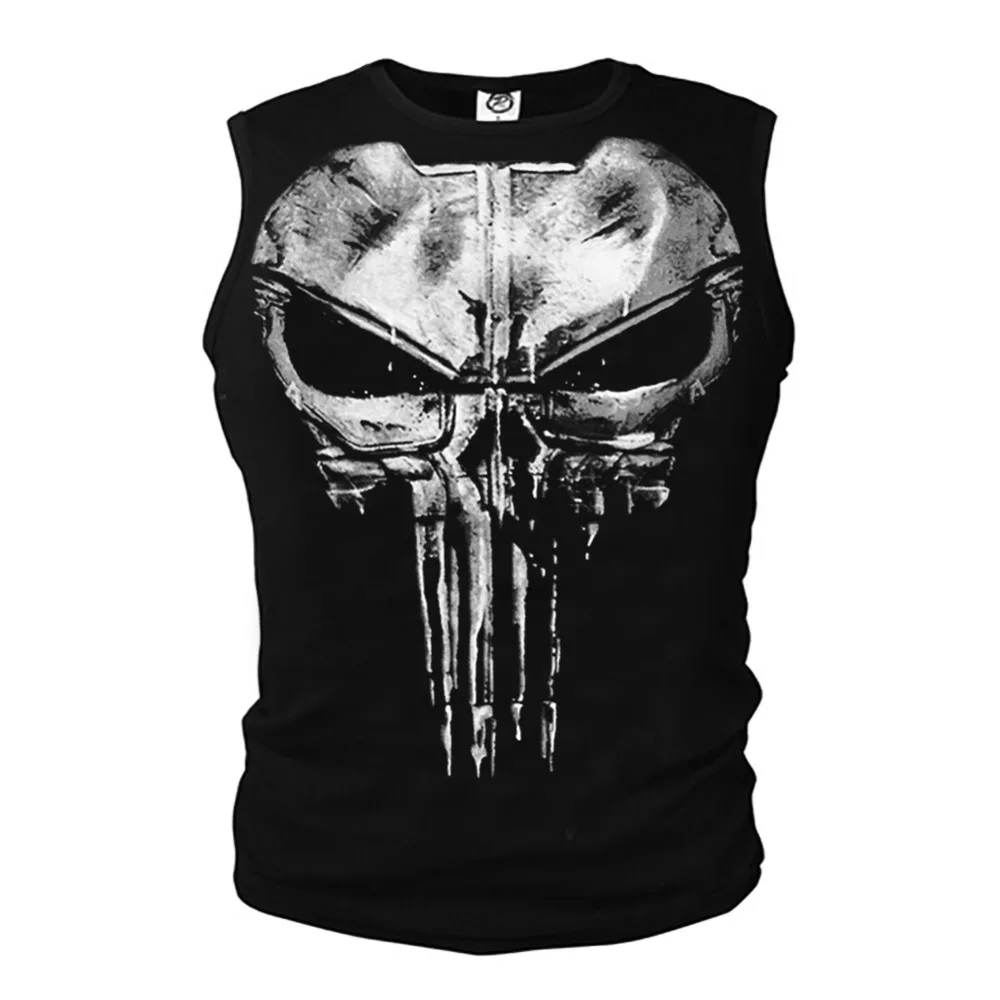 Крутой Каратель Daredevil Tank Punisher черный 3XL 4XL Ghost жилет для мужчин безрукавка | Мужская