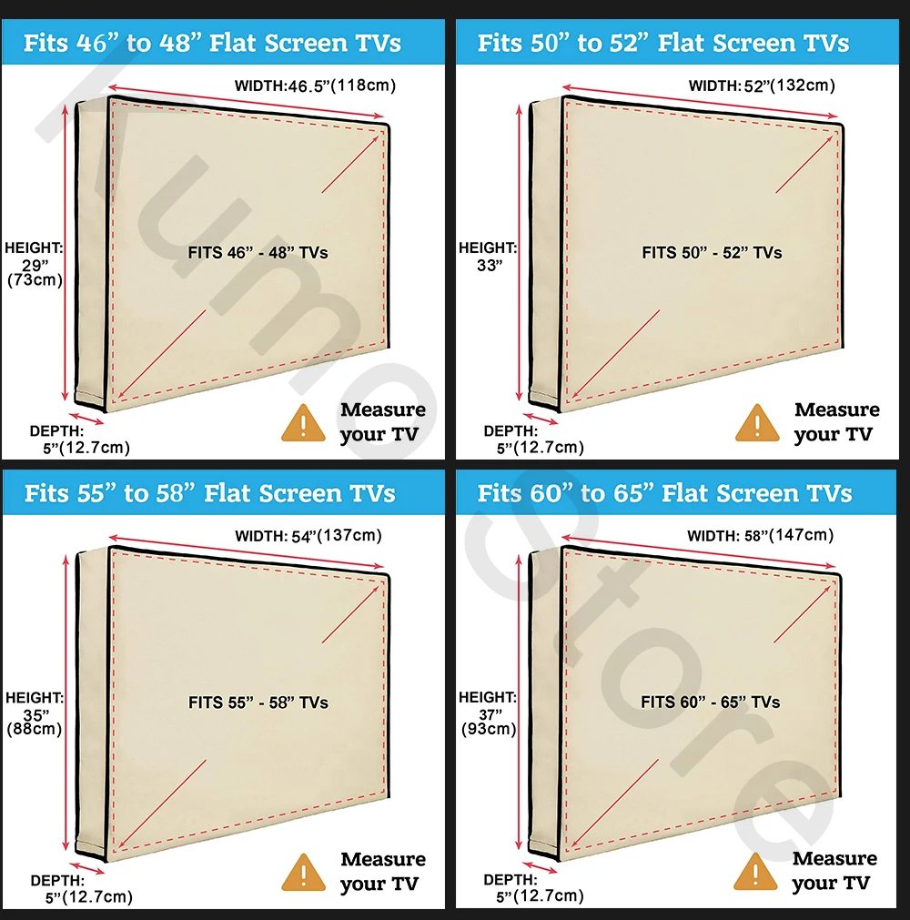 Водонепроницаемый пыленепроницаемый уличный чехол для телевизора бежевого цвета 3" 36" 4" 46" 5" 55" 6" 65" защитный экран для телевизора для сада и патио