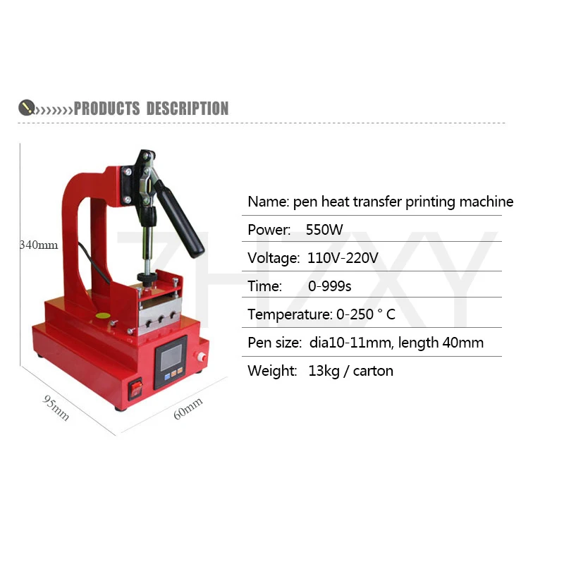 110V/220V 디지털 펜 프레스 기계 DIY 펜 열전달 인쇄 기계 3 펜 한 번에 프린터 기계 1pc