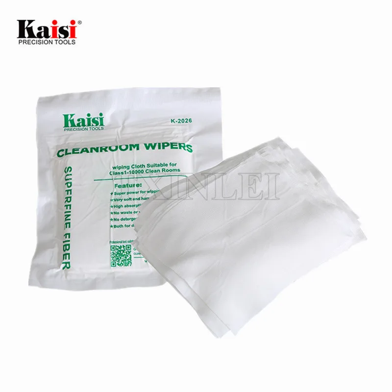 

Kaisi 20Bag Mobile Phone LCD Repair Clean Cloth anti-static microfiber dusting Cleanroom Wipers 90x90mm