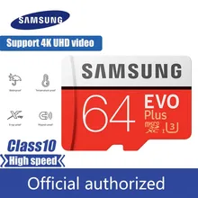 Карта памяти samsung EVO PLUS Micro sd 32 Гб 64 Гб 128 ГБ 256 ГБ UHS-I 100 м/с класс 10 U3 TF карта SDHC SDXC с кардридером