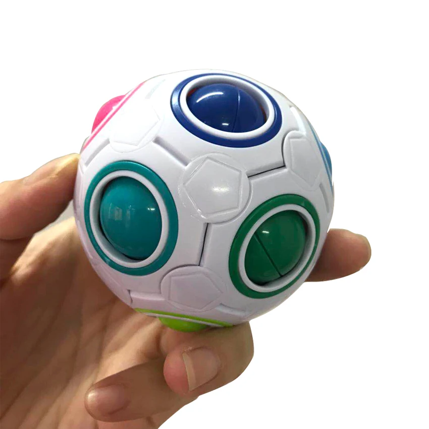Популярные! Горячая Магия радуги мяч футбольный куб 2018 Горячие декомпрессии игрушки Детские Рождественские подарки для взрослых