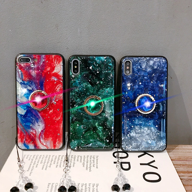 

Bling Glitter Marble Phone Case For iPhone X XS Max XR Luxury Silver Foil Silicon Back Cover For iPhone 7 8 6 S 6S Plus Case