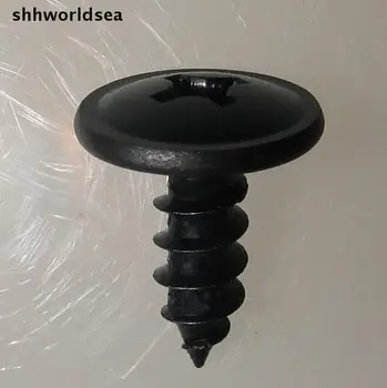 

shhworldsea 100PCS Round head cross tapping screw For NISSAN Car matal fasteners auto metal clip Automotive snail fastener