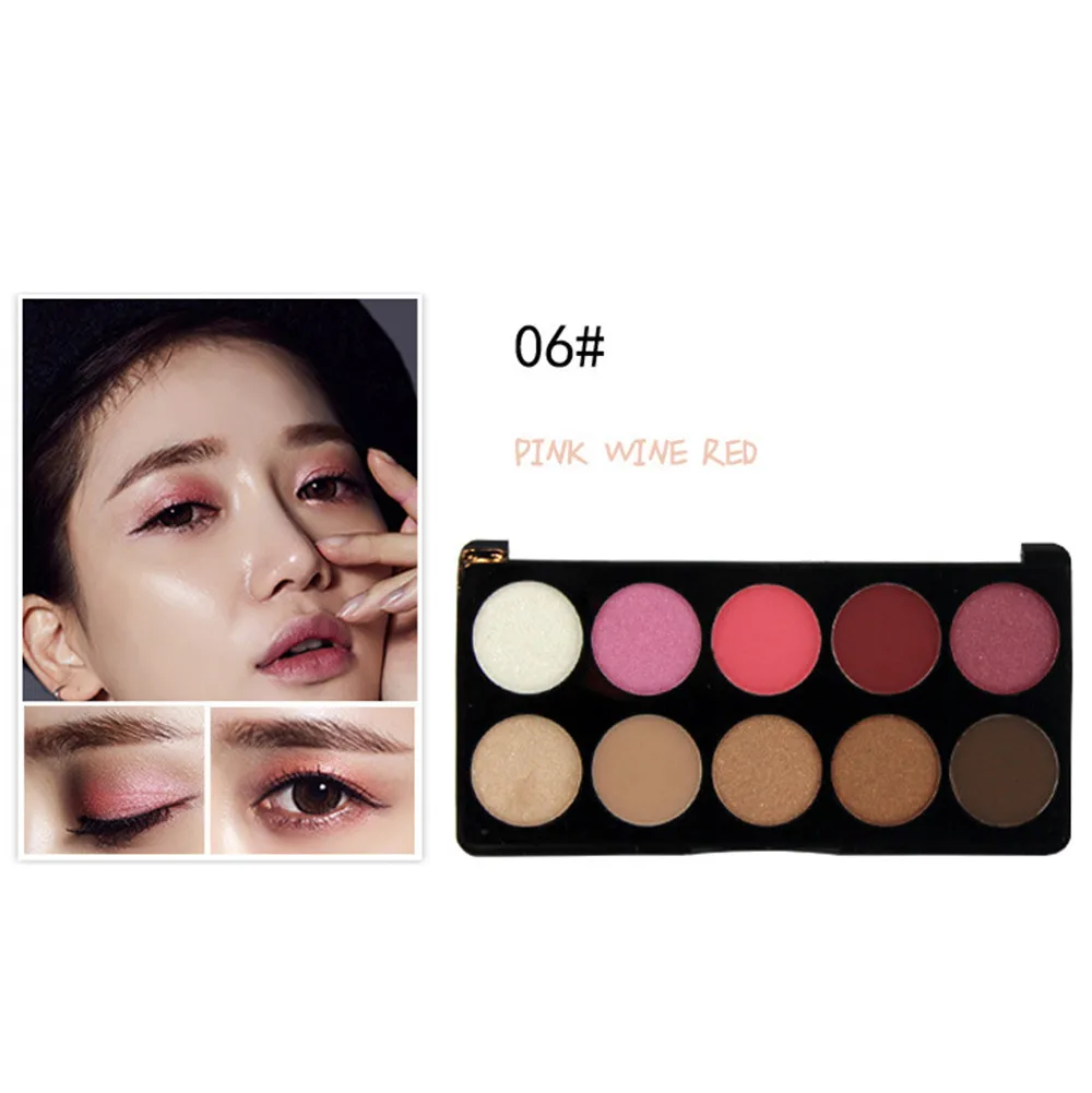 

Matte Eyeshadow Palette 10 ColorsWaterproof Eye Shadow Plate Powder Matt Eyeshadow Cosmetic Makeup Cosmetics 5.8