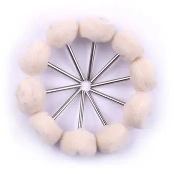 

10x 3mm Shank 24mm Wool Felt Polishing Buffing Rotary Grinding Heads Round Wheel