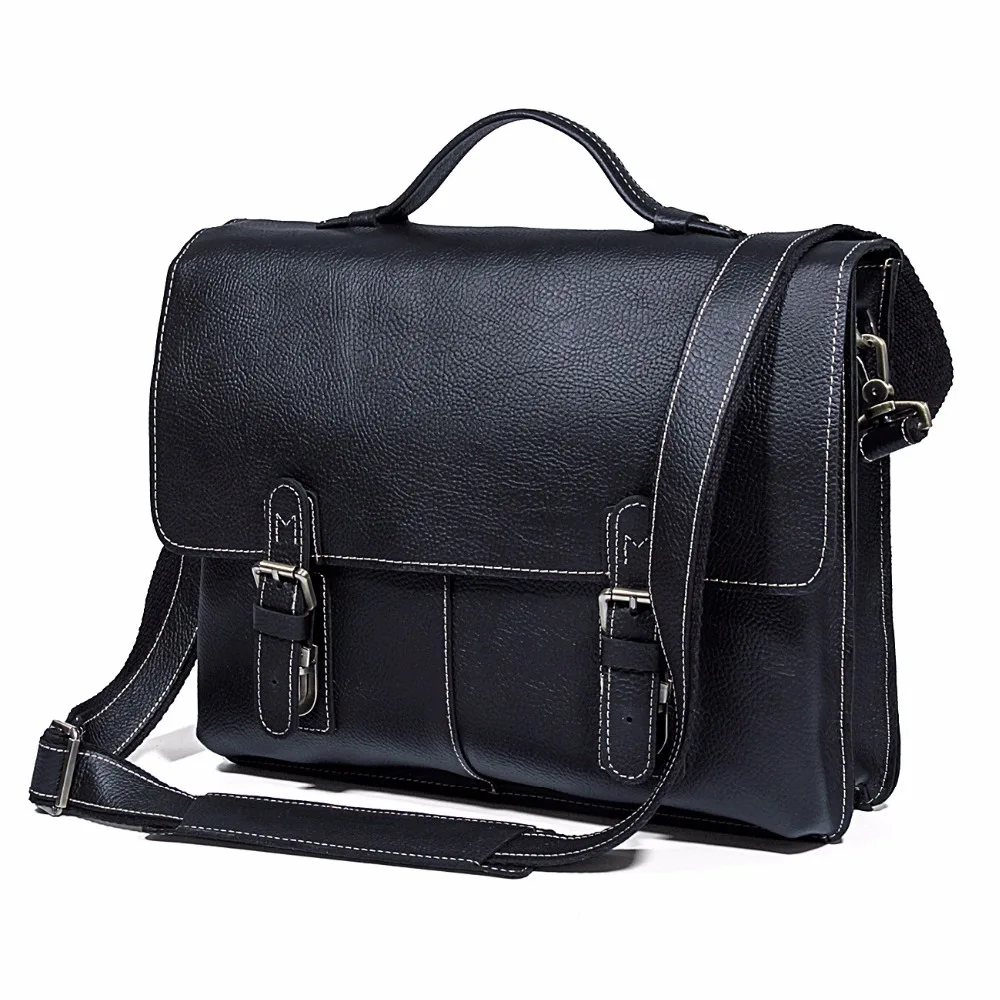 7090A уникальные винтажные мужские портфели из натуральной кожи с рисунком личи, сумка для ноутбука