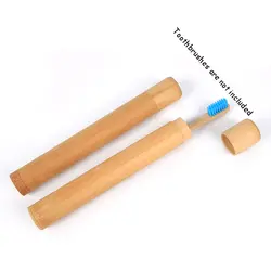 Портативный ручной бамбуковые зубные щётки дорожный футляр держатель Перевозчик контейнер комплект коробка для хранения экологичные