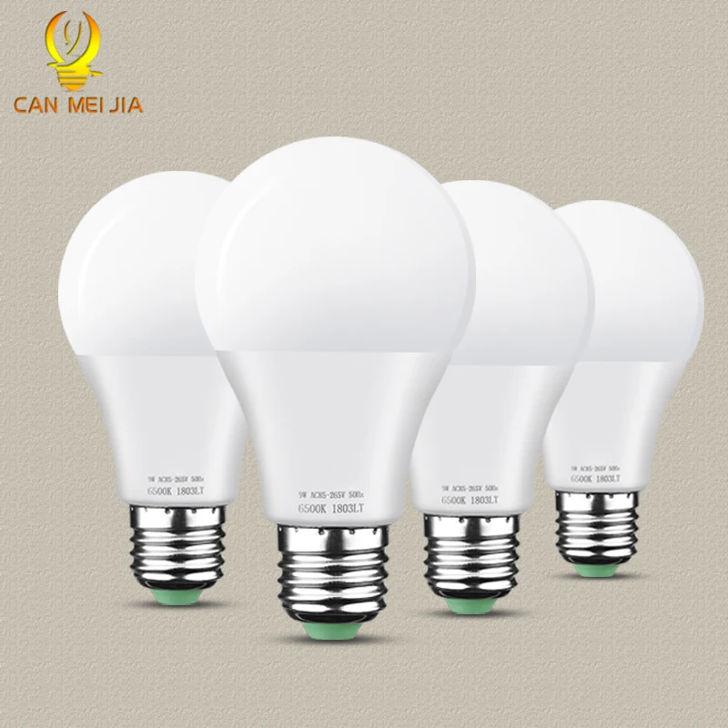 

CANMEIJIA 4PCS E27 LED Bulb 3W 5W 7W 9W 12W 15W 18W 220V 110V High Brightness Led Lamp Bulbs Lampada Ampoule Bombillas Leds Home