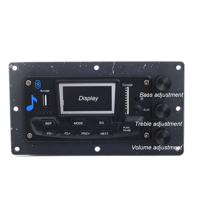 Lusya TPA3116 Bluetooth 50 Вт * 2 streo аудио усилитель плата с цветным экраном Spectrumt для