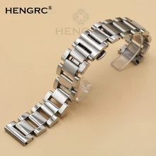 Браслет для наручных часов из нержавеющей стали, 18 мм, 20 мм, 22 мм, металлический женский модный полированный ремешок для часов, мужские часы, аксессуары для часов