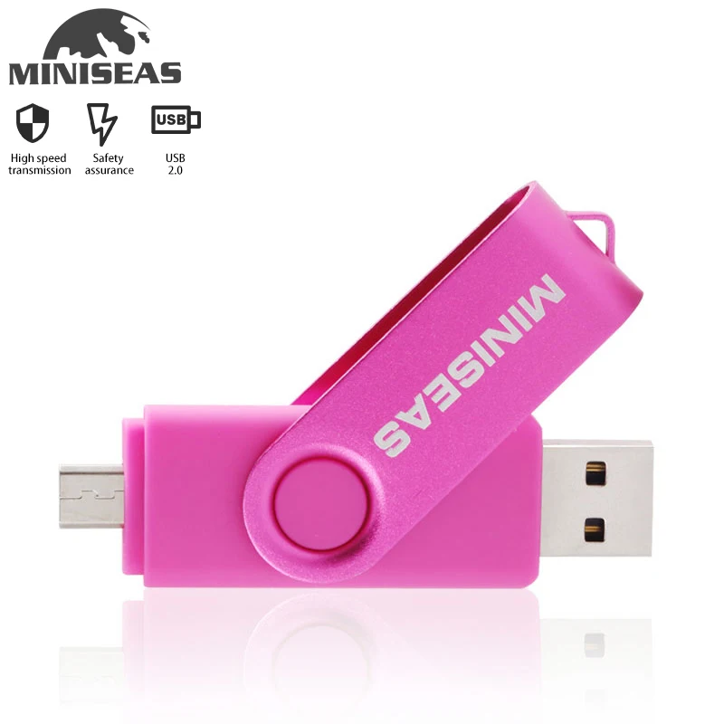 

Miniseas Usb Flash Drives OTG Pendrive 9 colors 8GB 16GB 32GB 64GB Memory Usb Stick 2.0 Pen Drive for smart phone