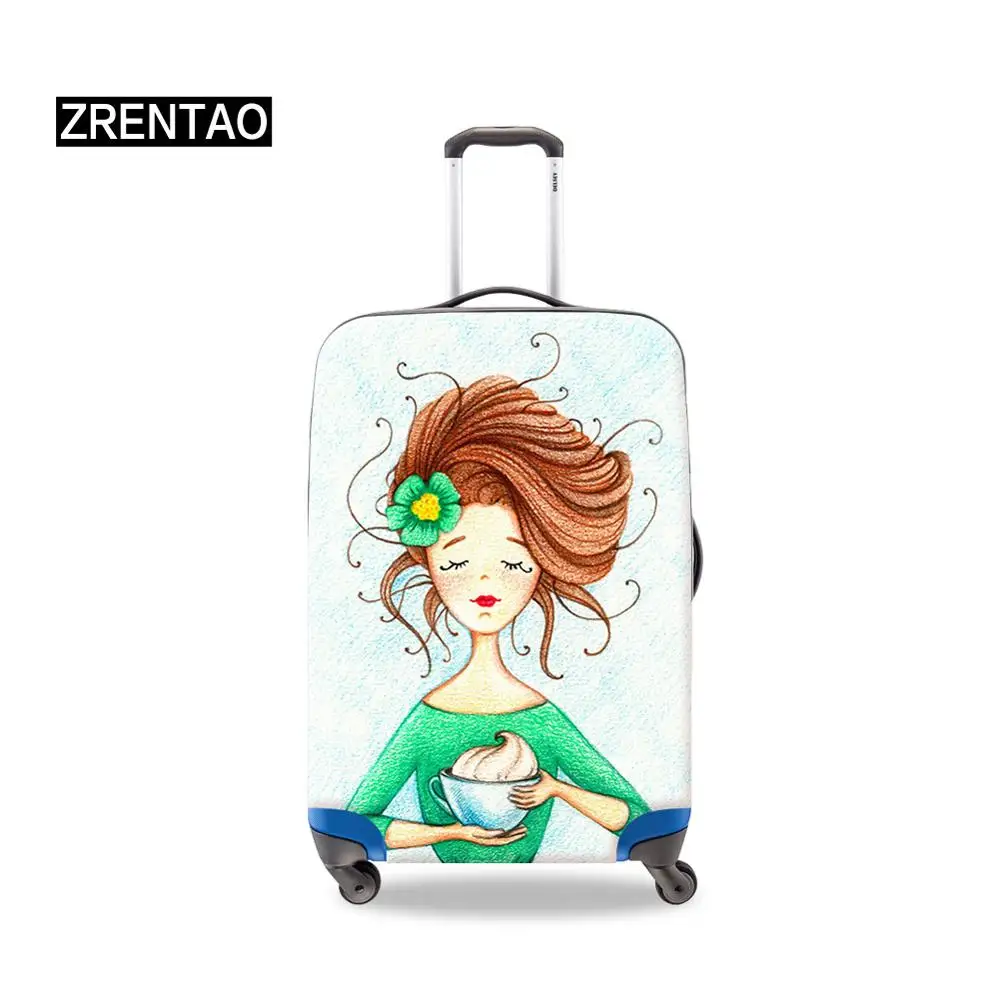 Luggage Cover 5 Водонепроницаемый хорошее качество S/M/L/XL чемодан для поездок наборы защиты Чехлы для отдыха тележка Чехол протектор Йога/Балет мультфильм печати - Цвет: Luggage Cover 5