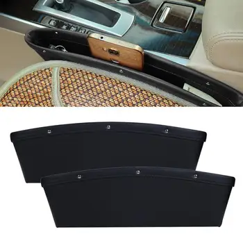 

Car Storage Organizer Box 2 Pcs Fine Car Seat Slit Pocket Catch Leather Catcher Storage Organizer Box Caddy j17
