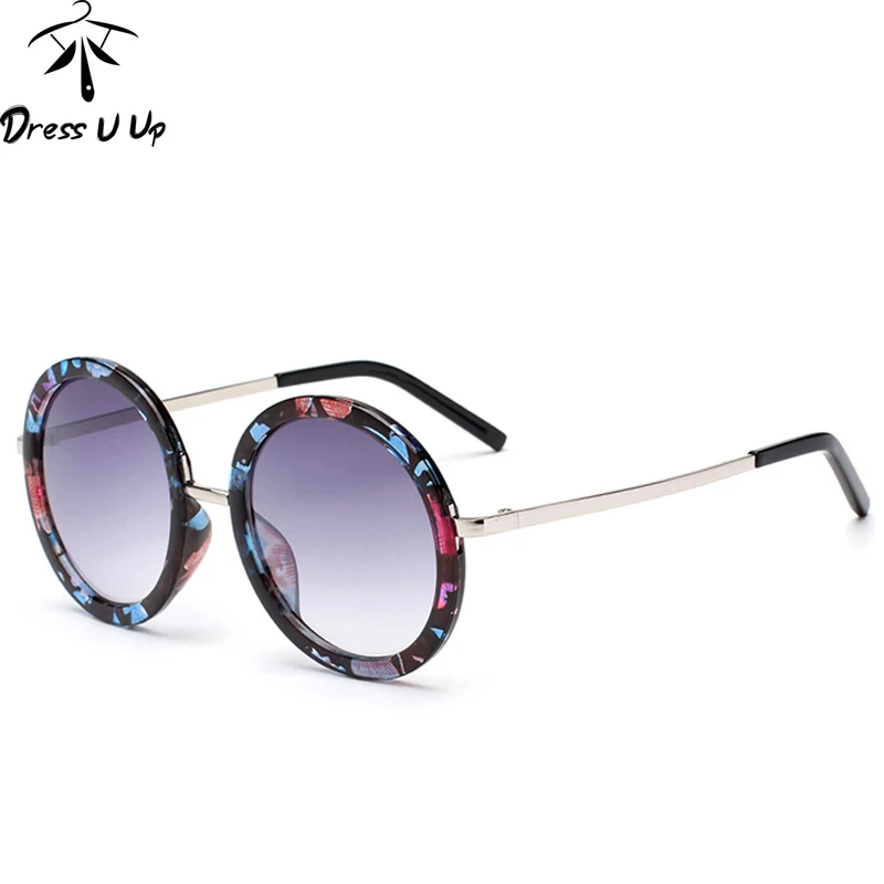 Online Dressuup Baru Retro Round Kacamata Wanita Merek Desain Vintage Berjemur Kacamata Perempuan Lapisan Oculos De Sol Gafas Lunette De Soleil
