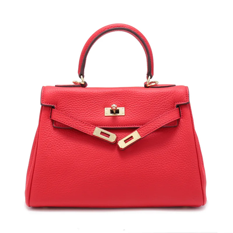 Factory Outlet Fashion new designer women handbags high quality Genuine Leather embossed lychee women's shoulder bag