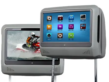 

Eonon Grey 2x9" Digital Touch Screen Detachable car Headrest DVD player Game USB/SD IR/FM transmitter car monitor