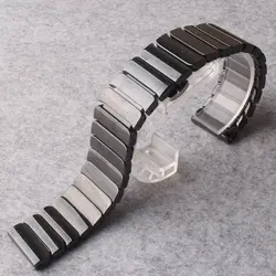 Новые высококачественные ремешок черный чистый Керамика ремешок 20 мм 22 мм для часы Sumsang S2 S3 Smart Watch браслет бесплатная инструменты акция