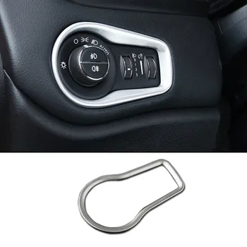 

For Jeep Renegade 2015 2016 2017 2018 Headlight Fog Light Lamp Adjust Button Instrument Switch Panel Cover Trim