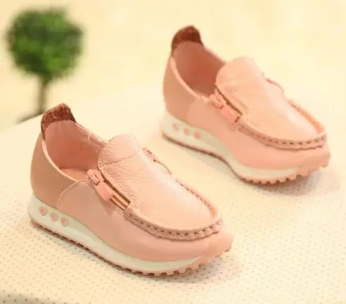 2018aa Новинка весны кожа высокого качества обувь для детей девочек мальчиков удобная повседневная обувь размер 26-36