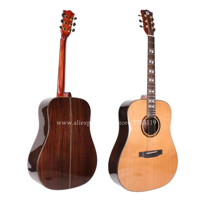 

Professional Full Solid Guitars,41" Acoustic Folk Guitars,Solid Cedar Top/Solid Rosewood Body, guitars china,Gloss (video)