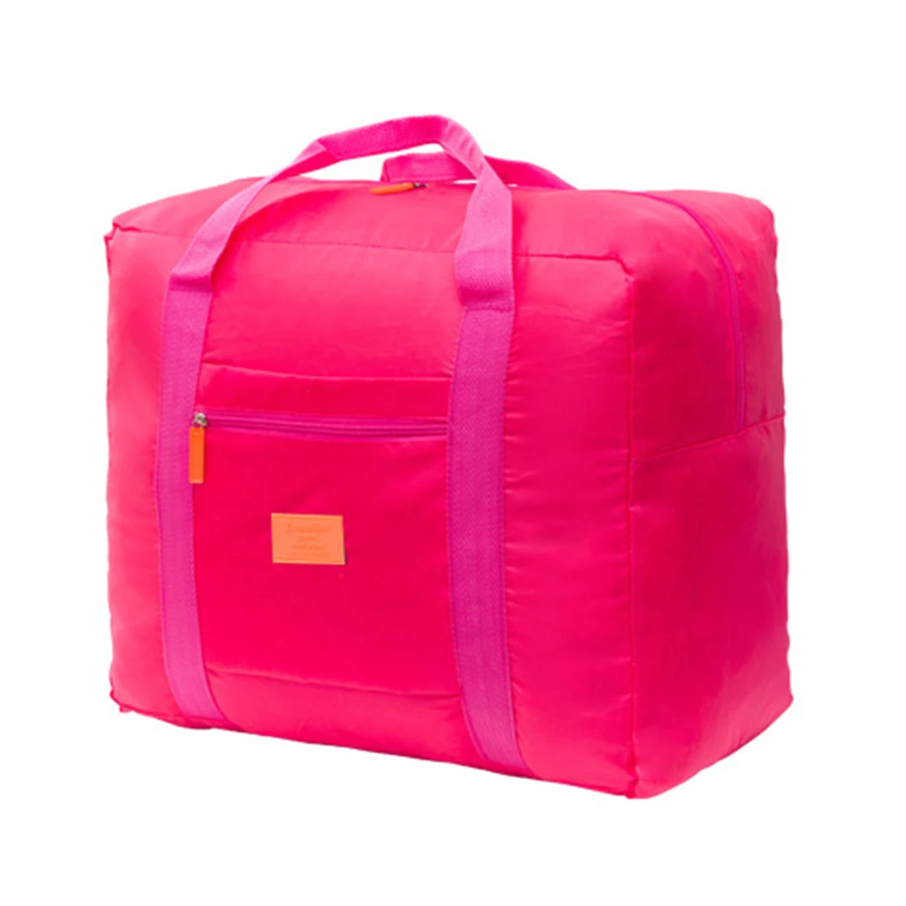 Модные водонепроницаемые складные дорожные багажные сумки большой емкости для хранения вещей - Цвет: Rose Red