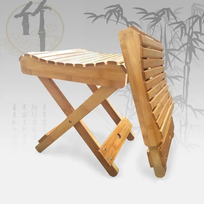 

Bamboo Multifunctional Folding Stool Children's Chair Garden Bamboo Small Portable Chair Fishing Stool Fishing Stools