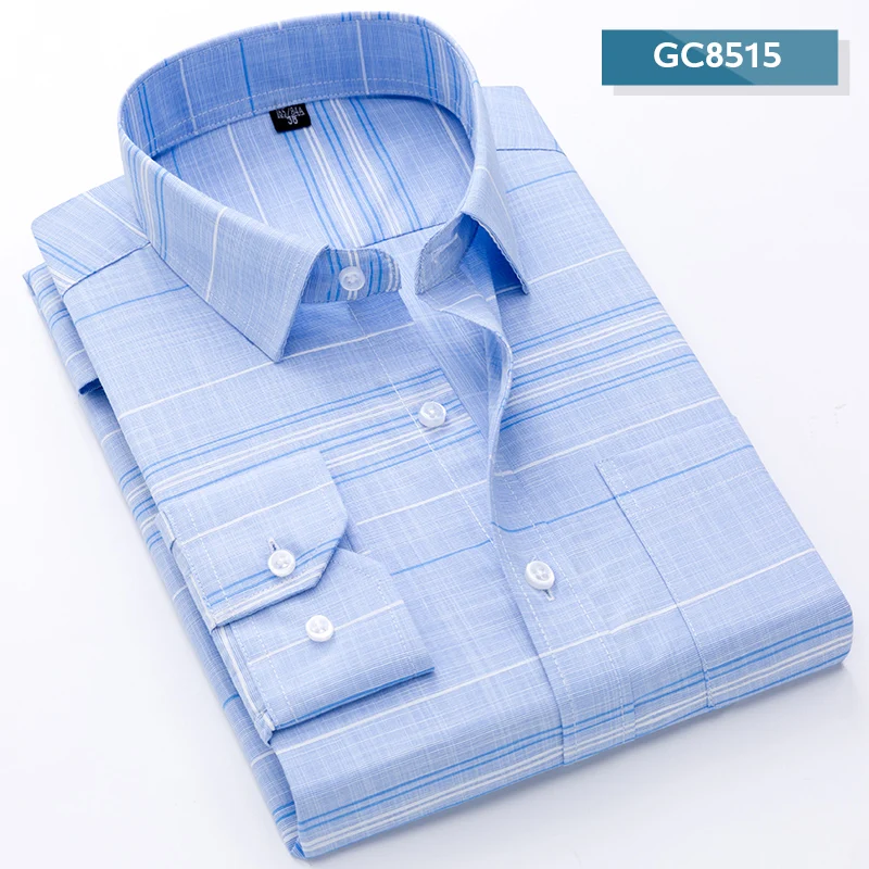 Лето дизайн тонкая ткань с принтом/клетчатая деловая повседневная мужская рубашка с длинным рукавом дышащая брендовая мужская рубашка для отдыха
