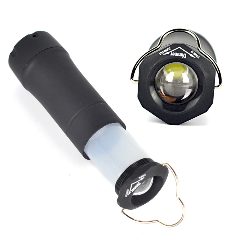 

BORUiT 500LM LED Portable Lanterns 3-Mode Zoomable Flashlight Camping Tent Lantern Light Outdoor Torch by AAA Battery