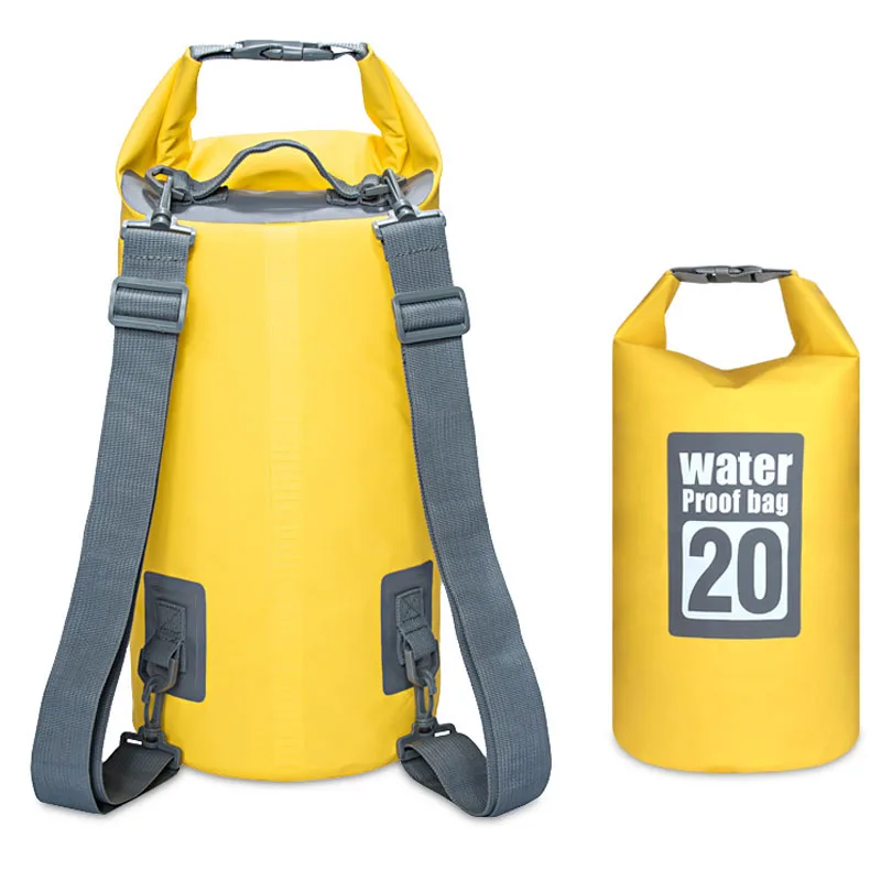 

5L 10L 15L 20L PVC Waterproof Bag Outdoor Camping Canoe Kayak Rafting Beach Swimming Sport Bag Travel Kit Backpack Storage Bags
