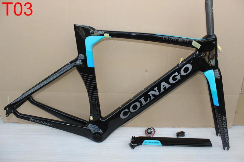 Черный, красный T09 карбоновая рама Colnago рамочный велосипед набор углеродных дорожных Рам BB386 XXS/XS/S/M/L/XL доступно больше 8 цветов - Цвет: T03 color