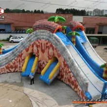 Надувная Тройная горка для приключений, двойная влажная горка для детей