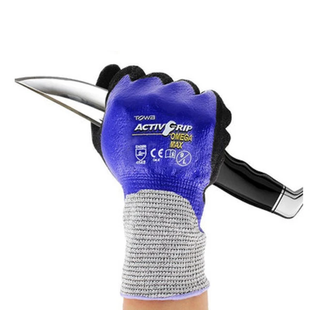 Fishing Nitrile Level 5 Cut-proof Work Gloves Screen Touch Water Oil-proof  Non-slip Level