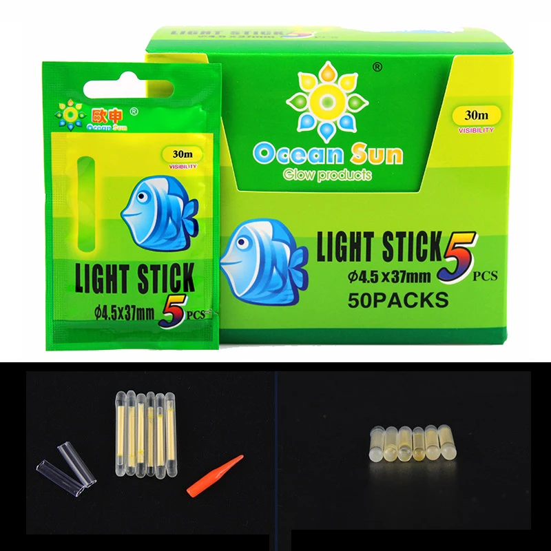 10 قطعة 20 قطعة الصيد تعويم Fluorescen 4.5*37 مللي متر t Lightstick ضوء قضيب تعويم ليلي أضواء الظلام الوهج عصا مفيدة الكثير