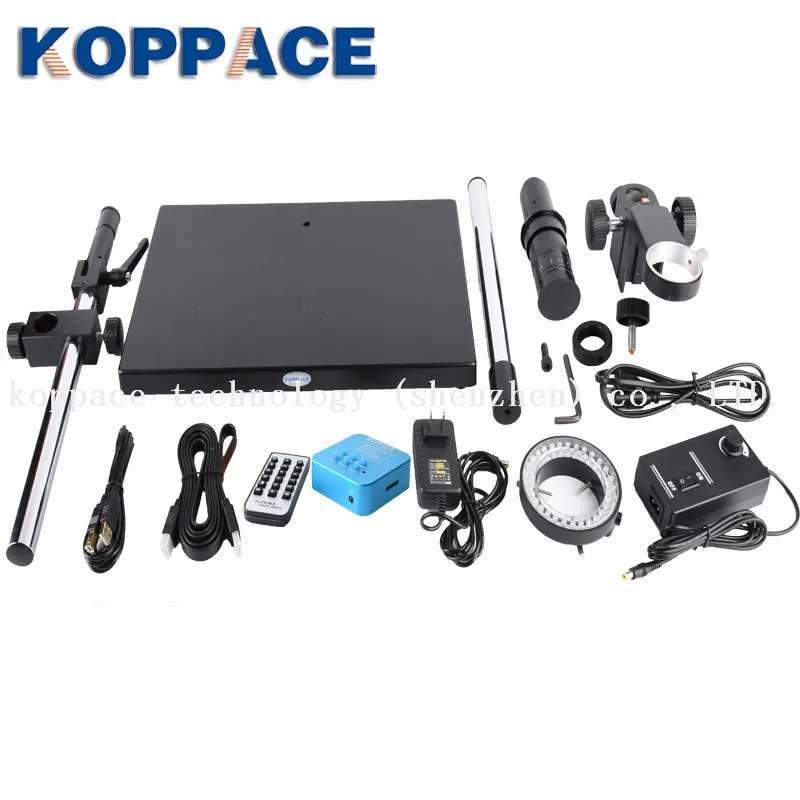 KOPPACE 32-205X, 16MP Full HD 1080P 60FPS промышленный цифровой микроскоп, универсальная регулирующая рамка, промышленный инспекционный микроскоп