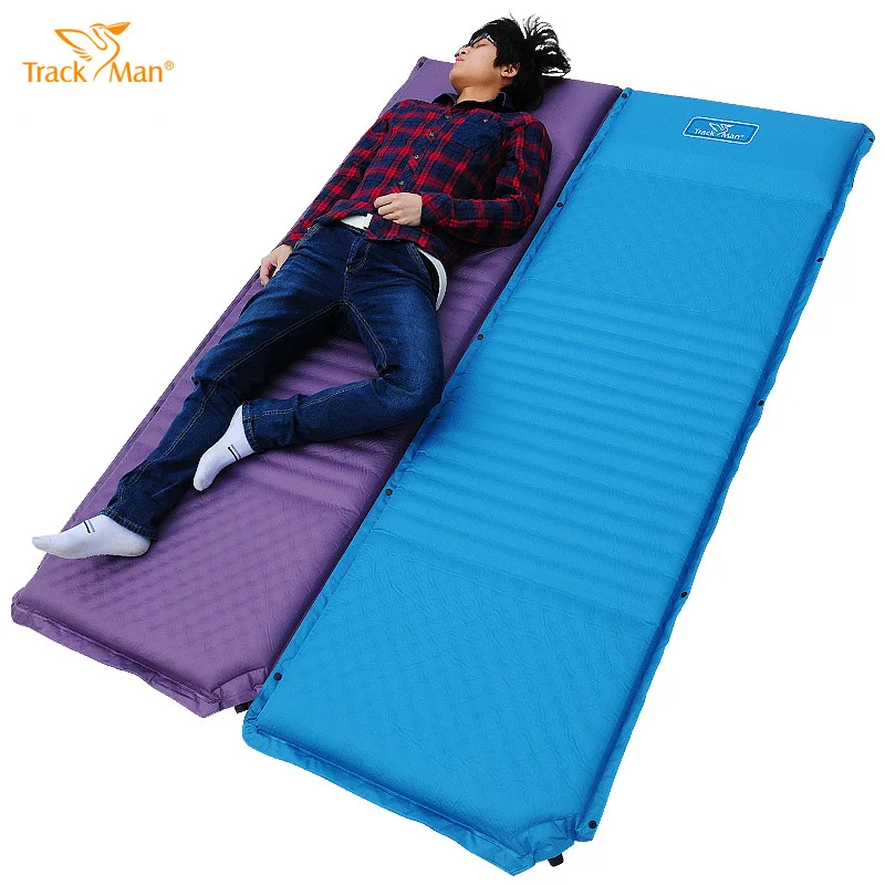 

Trackman Automatic inflatable pad camping mat filling sponge 7.5cm Thick Sleeping Mat stitching single hiking travel mats