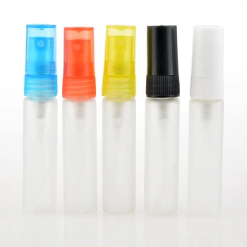 

100Pieces/Lot 5ML Travel Spray Frosting Glass Bottle For Perfume Portable Contenitori Cosmetici Vuoti With Plastic Pump