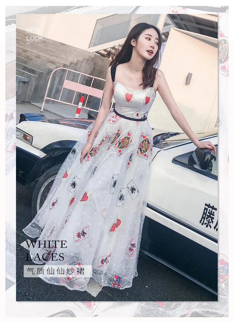 

poker card theme costume fancy long dress gown stuido/photo shooting/Ball stage performance/can customs size