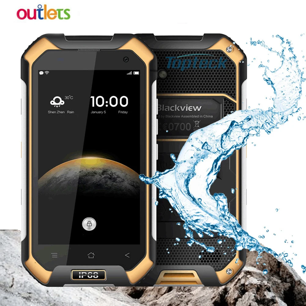 

Blackview BV6000 IP68 WaterProof Shockproof Mobile Phone 4.7 inch Android 6.0 MTK6755 Octa Core 3GB 32GB 13MP GPS 4G Smartphone