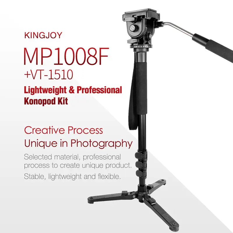 Kingjoy Mp1008F набор профессиональных моноподов Dslr для всех моделей камеры штатив