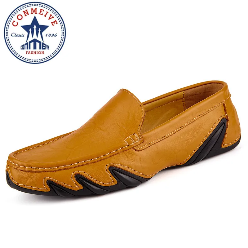 

High Quality Genuine Leather Men casual Shoes breathable Comfortable Driving Shoes Soft Moccasins Loafers Fashion Men Flats