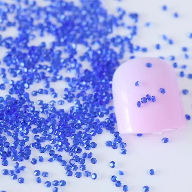 1,1 мм 1440 шт Новые крошечные мини Стразы Кристалл 3D украшение ногтя стразами DIY Дизайн ногтей Пикси Стразы микро алмаз Y3745 - Цвет: Sapphire