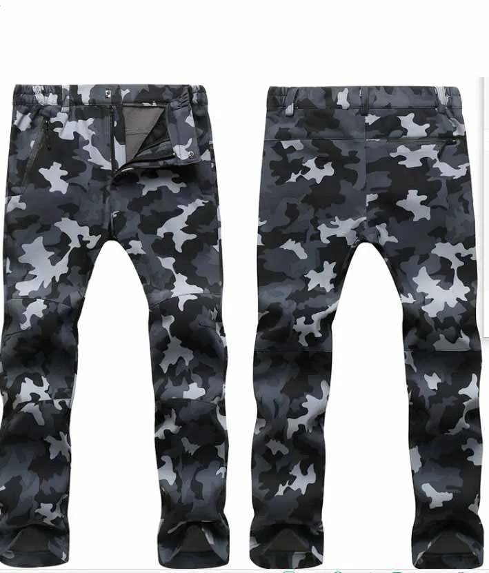 Pantalones de senderismo al aire libre transpirables de invierno para hombre Pantalones de Camping de senderismo a prueba de viento abrigados Pantalones deportivos de esquí