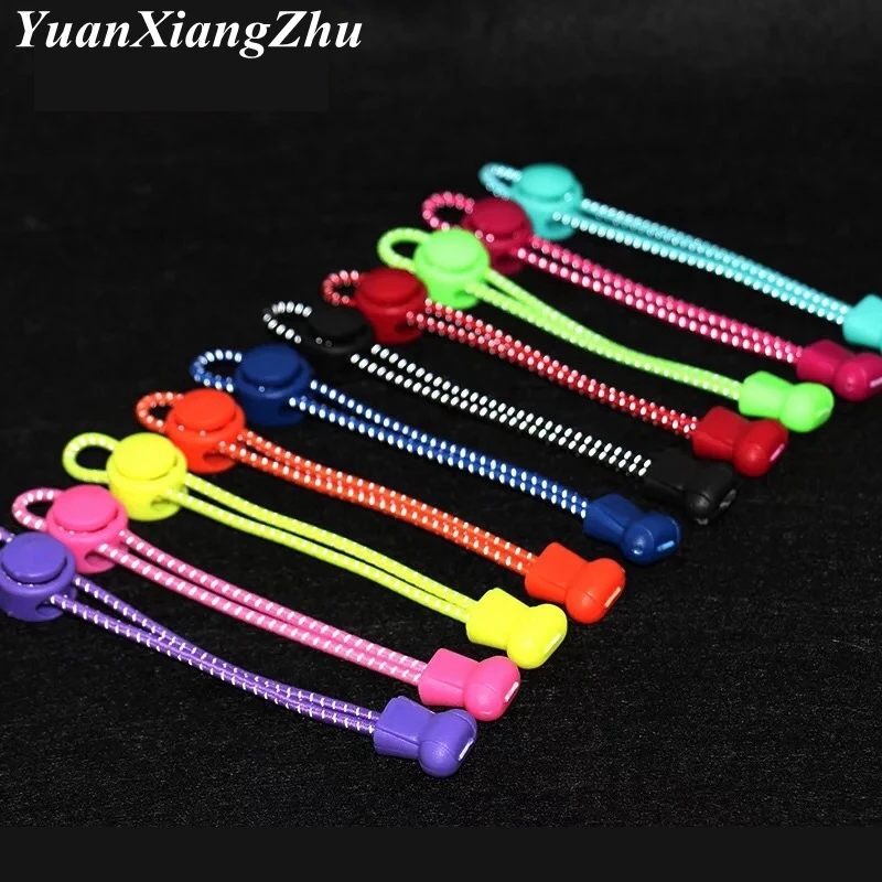 Reflective New Arrival Buckle High Elastic Shoelace 100cm No Need To Tie Shoelace Multi-color Rubber Running Shoelace For Adult Reflective New Arrival Buckle High Elastic Shoelace 100cm No Need To Tie Shoelace Multi-color Rubber Running Shoelace For Adult