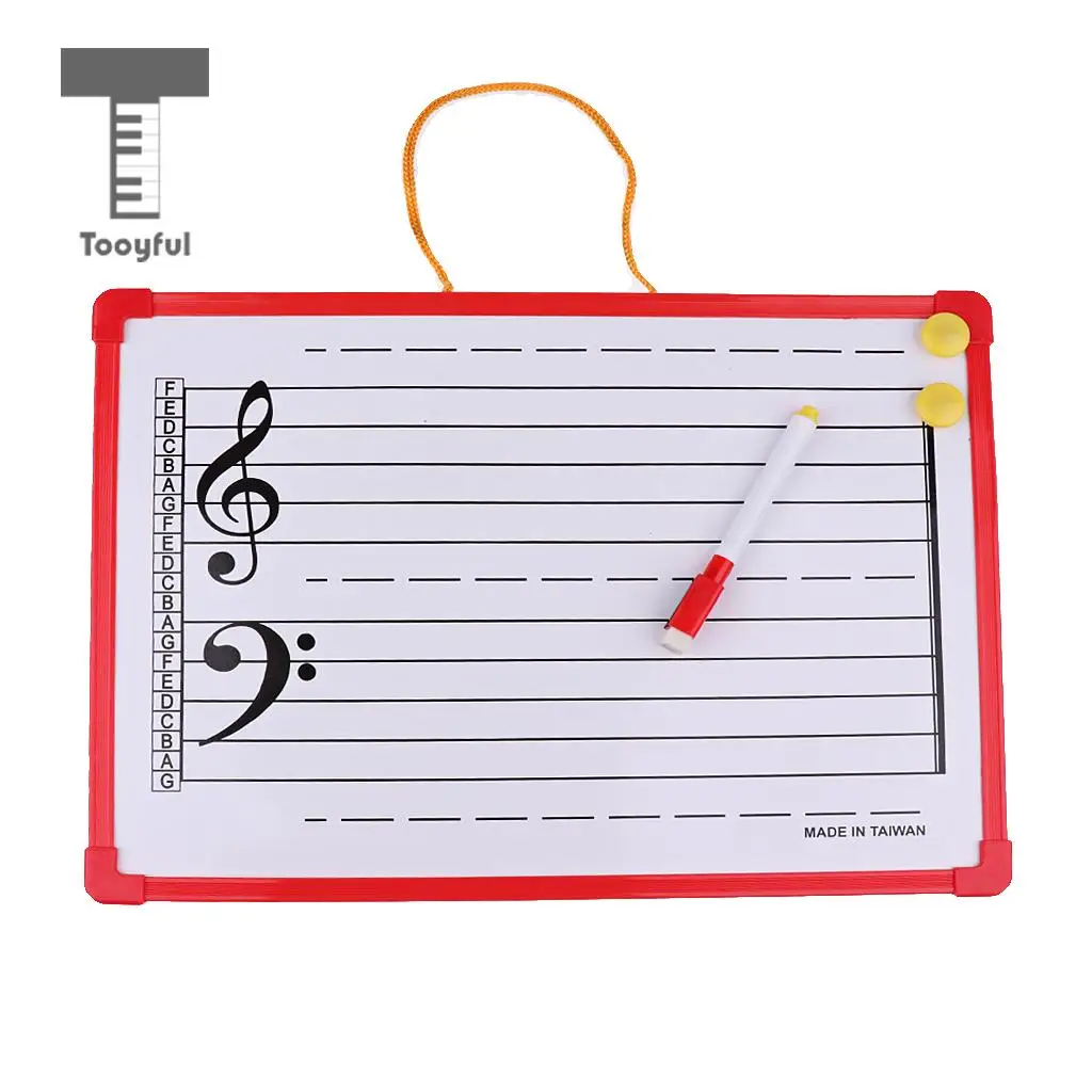 Music Notation Whiteboard Dry Erase Board with Music Staff Magnet for Meeting School Teaching