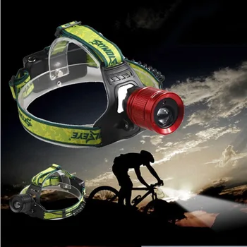 

SKYWOLFEYE LED Headlight Rechargeable Headlamp Q5 4 modes red laser Spotlight Torch for For Camping Hunting