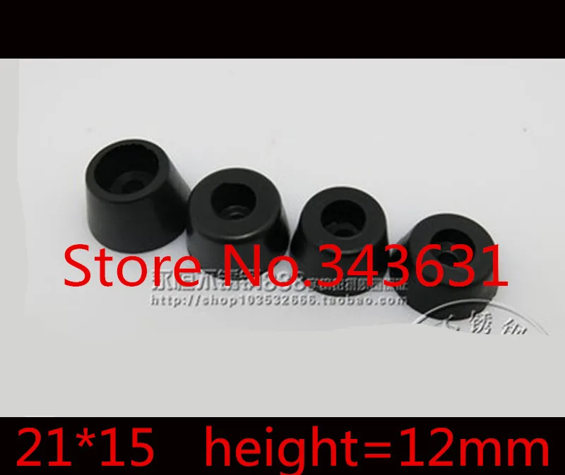 

50Pcs 21 x 15 Black Durable Rubber Instrument Case Non-slip Cabinet Instrument Box Case Foot Bumpers Feet