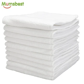

[Mumsbest] 10 Pcs Washable Reuseable Baby Cloth Diapers Nappy inserts microfiber 3 layers